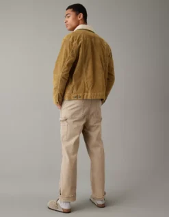 AE Corduroy Sherpa Trucker Jacket -Soft Leaf 0106 1589 209 ob