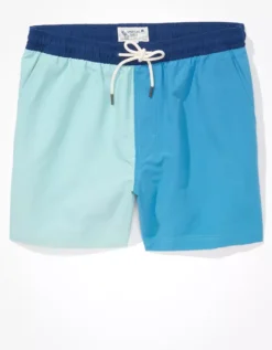 AE 5.5" Color-Block Swim Trunk 5 AE 5.5" Color-Block Swim Trunk -Soft Leaf 0133 7494 938 f