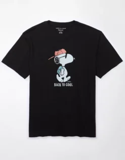 AE Super Soft Snoopy Graphic T-Shirt -Soft Leaf 0160 1803 001 f