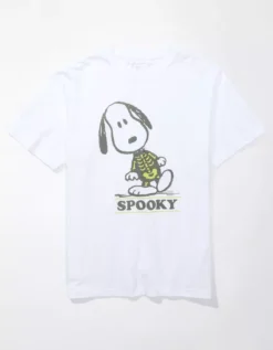 AE Super Soft Snoopy Halloween Graphic T-Shirt -Soft Leaf 0160 1803 100 f