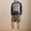 AE Super Soft Slub Colorblock Hoodie T-Shirt