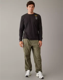 AE Super Soft Long-Sleeve Halloween Graphic T-Shirt