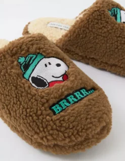 AE Snoopy Fleece Slipper -Soft Leaf 0213 7523 261 d1