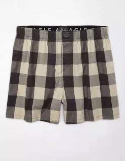 AEO Plaid Stretch Boxer Short -Soft Leaf 0220 0051 008 f