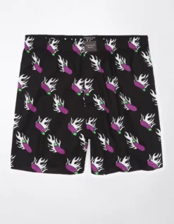 AEO Eggplant Stretch Boxer Short -Soft Leaf 0220 3603 001 f