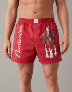 AEO Budweiser Plaid Stretch Boxer Short
