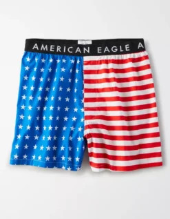 AEO Stars + Stripes Stretch Boxer Short -Soft Leaf 0220 8635 496 f