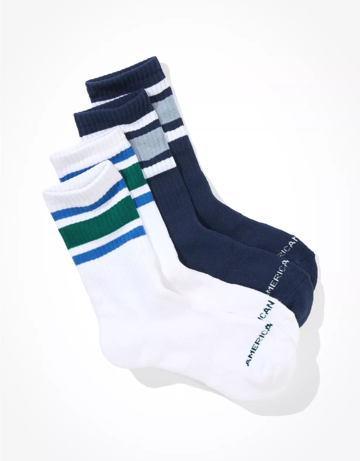 AE Striped Crew Sock 2-Pack 2 AE Striped Crew Sock 2-Pack - Image 2
