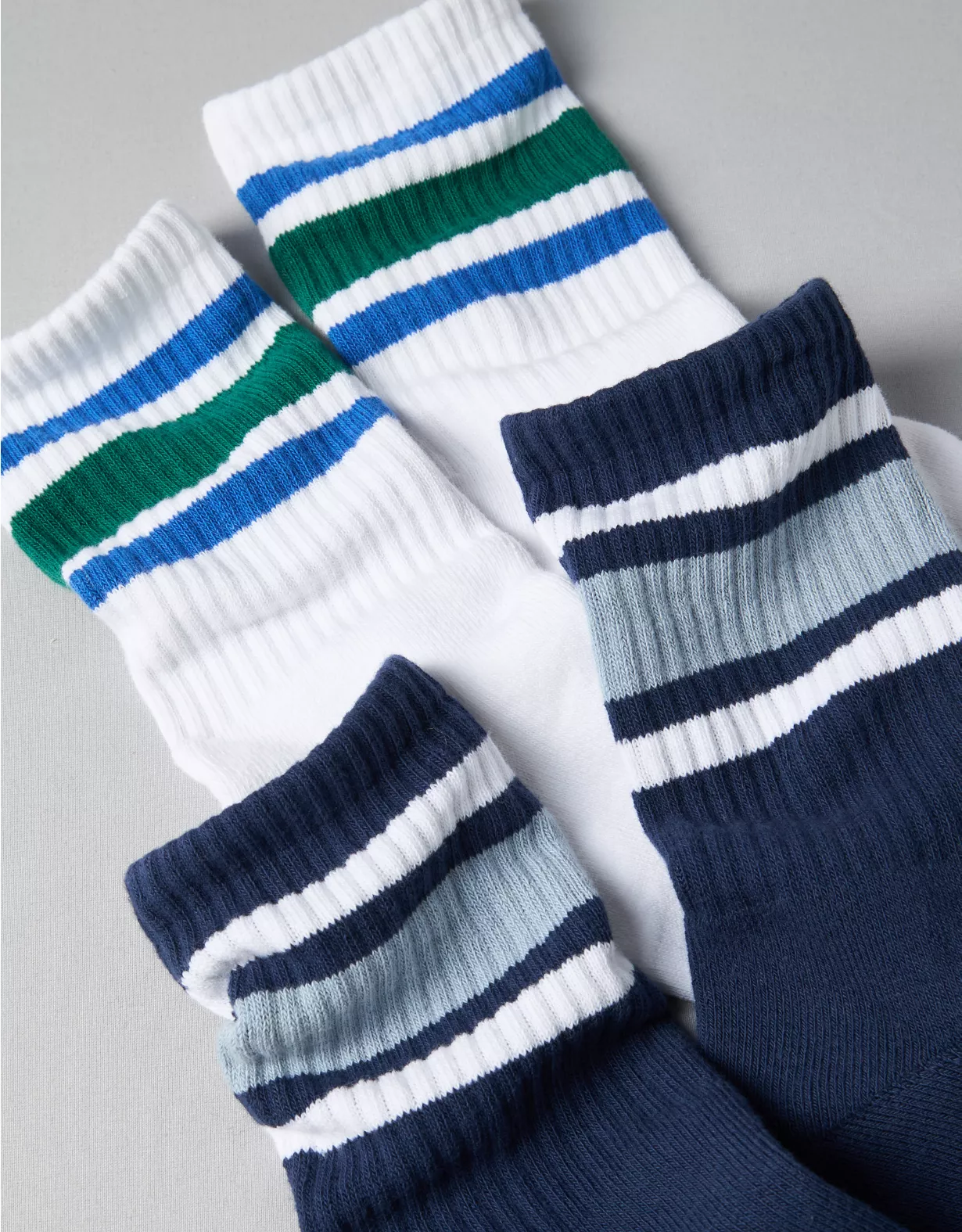 AE Striped Crew Sock 2-Pack 1 AE Striped Crew Sock 2-Pack