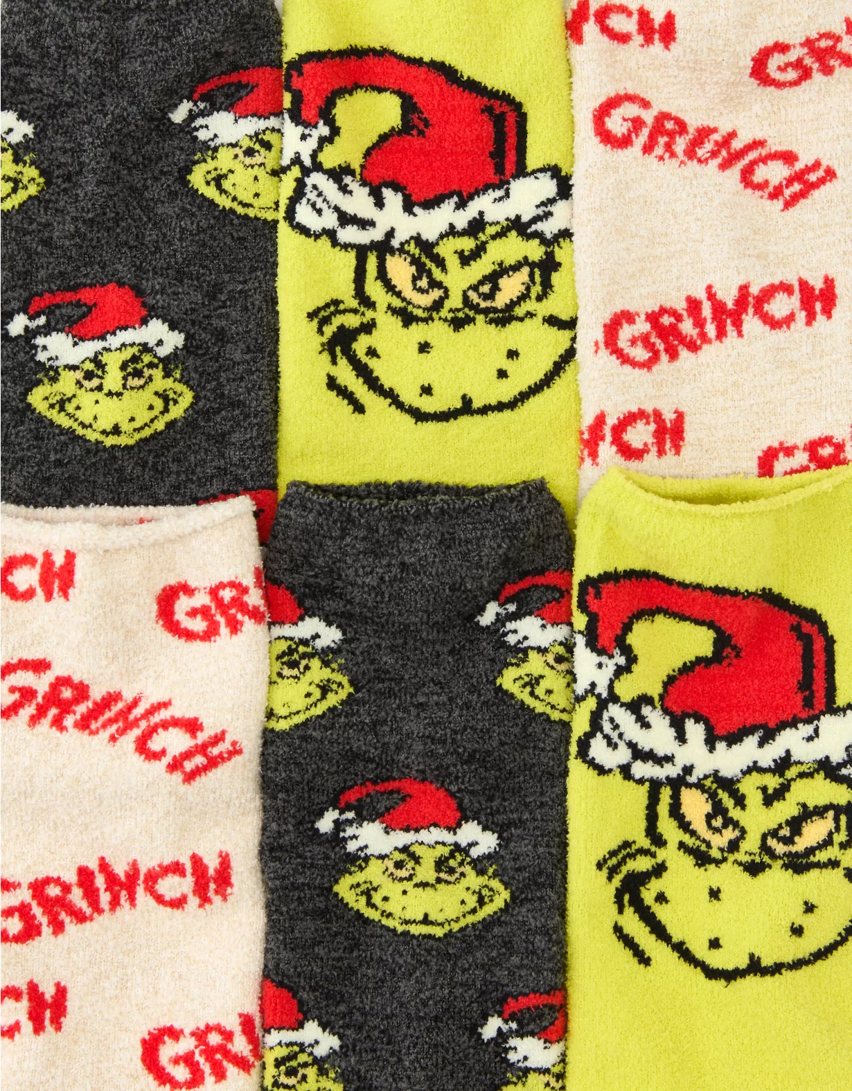 AE Grinch Fuzzy Socks 2 AE Grinch Fuzzy Socks - Image 2
