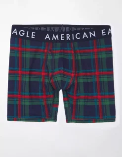 AEO Plaid 6" Classic Boxer Brief -Soft Leaf 0235 0034 410 f