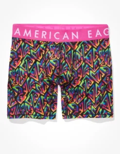 AEO Rainbow Maze 6" Flex Boxer Brief -Soft Leaf 0236 3254 610 f