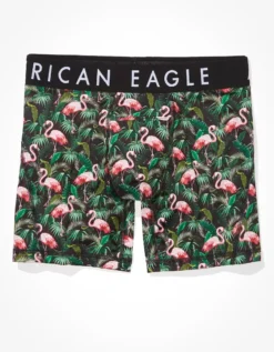 AEO Tropical Flamingos 6" Horizontal Fly Flex Boxer Brief -Soft Leaf 0236 3333 001 f