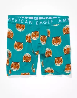 AEO Tigers 6" Ultra Soft Boxer Brief -Soft Leaf 0237 3436 310 f