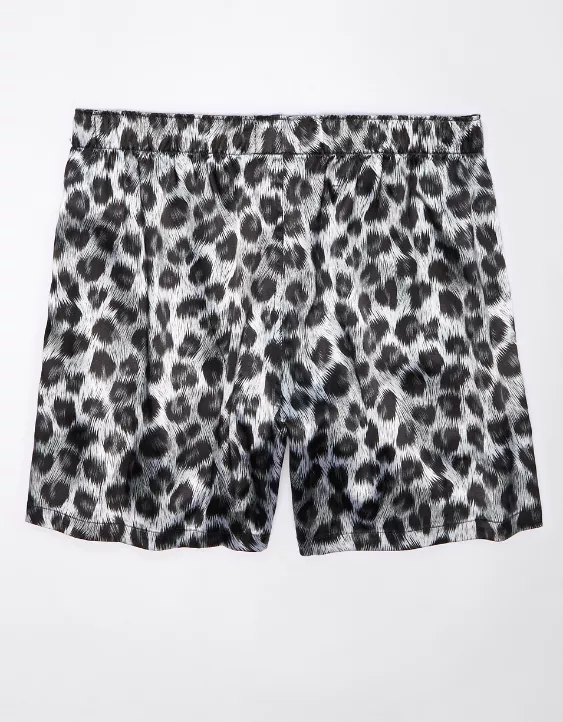 AEO Snow Leopard Satin Pocket Boxer Short 2 AEO Snow Leopard Satin Pocket Boxer Short - Image 2
