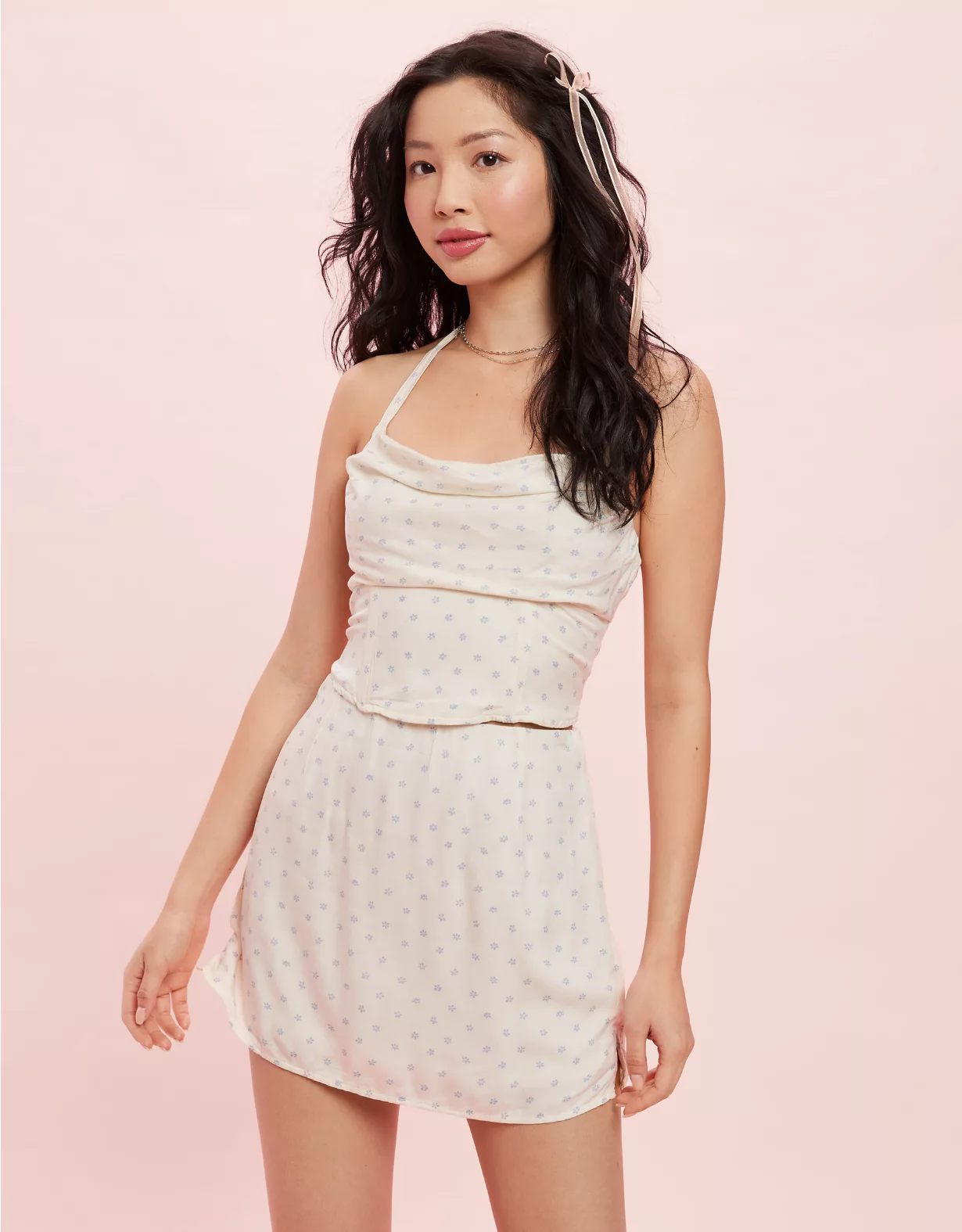 AE Floral Slit Mini Skirt 1 AE Floral Slit Mini Skirt