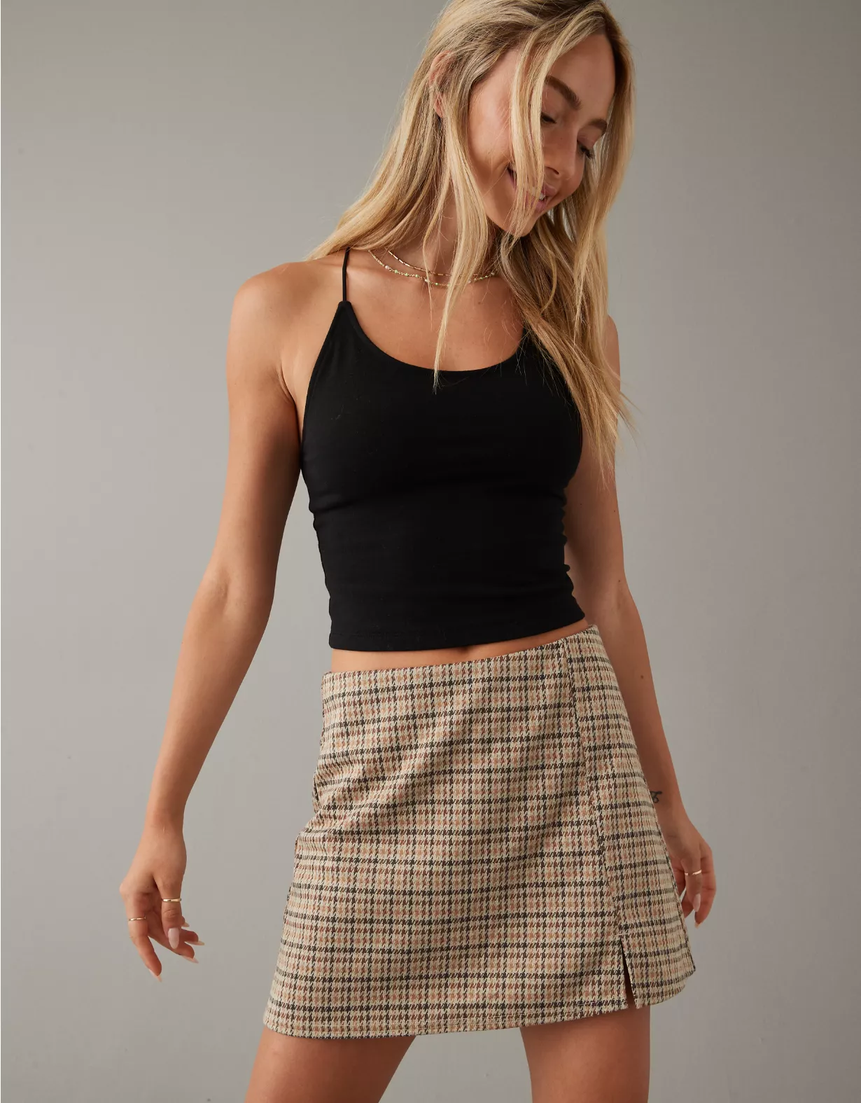 AE Plaid It Knit Skort 1 AE Plaid It Knit Skort