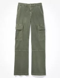 AE Stretch Curvy High-Waisted Baggy Wide-Leg Cargo Pant -Soft Leaf 0323 5039 309 f