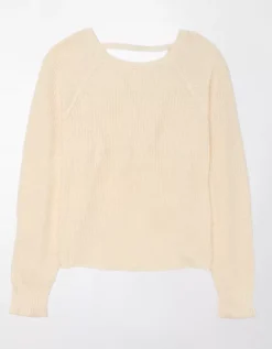 AE Long-Sleeve Twist-Back Sweater -Soft Leaf 0341 1195 106 f