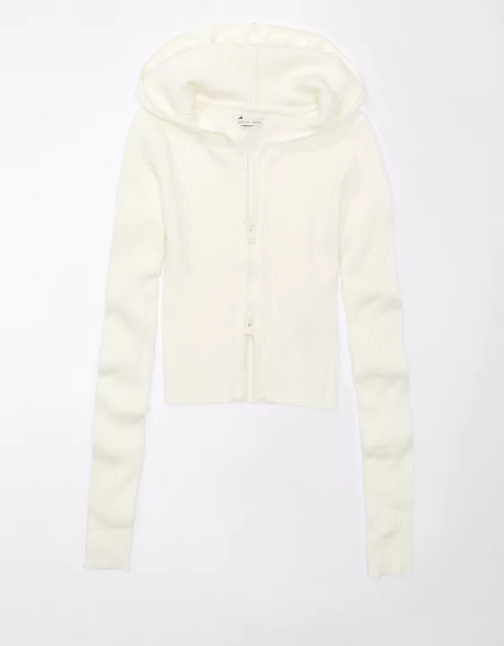 AE Cropped Zip-Up Sweater 3 AE Cropped Zip-Up Sweater - Image 3