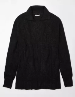 AE Oversized Collared Sweater 5 AE Oversized Collared Sweater -Soft Leaf 0344 1118 008 f