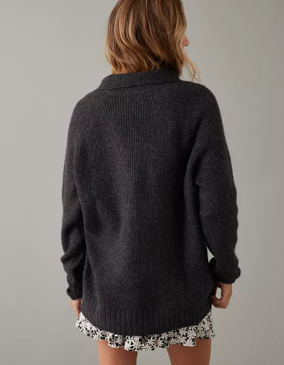 AE Oversized Collared Sweater 2 AE Oversized Collared Sweater - Image 2