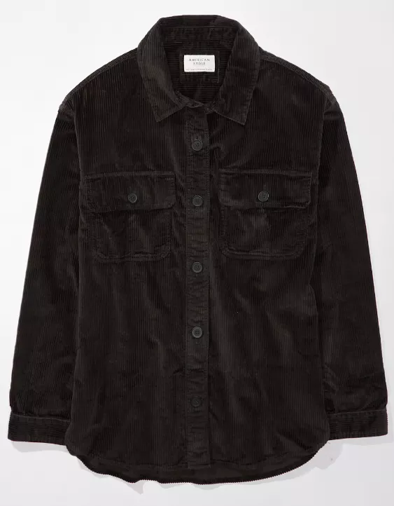 AE Dreamy Drape Oversized Corduroy Shirt 3 AE Dreamy Drape Oversized Corduroy Shirt - Image 3