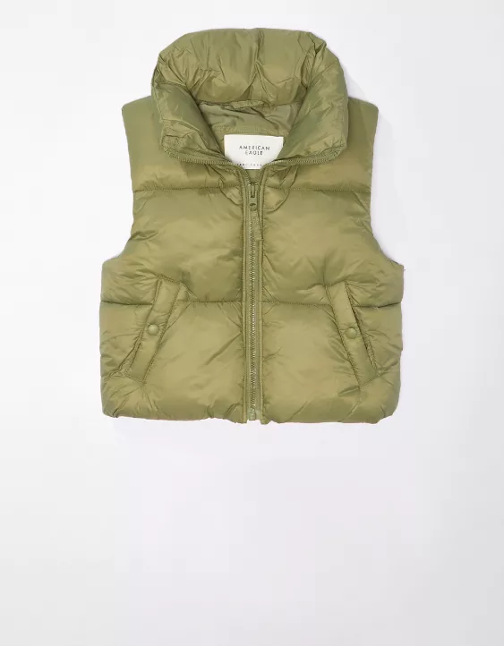 AE Cropped Puffer Vest 3 AE Cropped Puffer Vest - Image 3