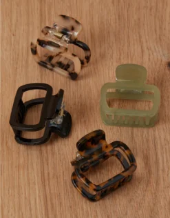 AE Green & Brown Claw Clip 4-Pack
