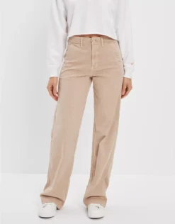 AE Stretch Twill Super High-Waisted Baggy Wide-Leg Pant