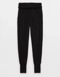 Aerie Real Soft® Ribbed Foldover Jogger 5 Aerie Real Soft® Ribbed Foldover Jogger -Soft Leaf 0496 1309 073 f