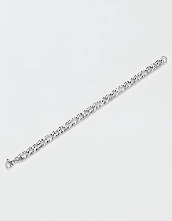 West Coast Jewelry Stainless Steel 8mm Figaro Chain Bracelet 2 West Coast Jewelry Stainless Steel 8mm Figaro Chain Bracelet - Image 2
