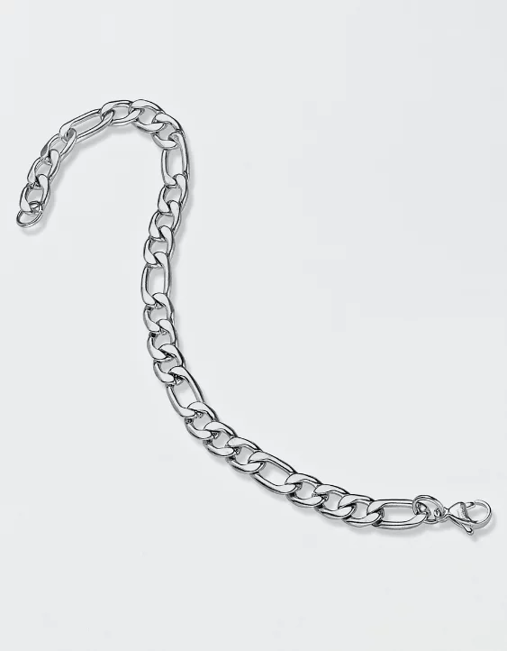 West Coast Jewelry Stainless Steel 8mm Figaro Chain Bracelet 3 West Coast Jewelry Stainless Steel 8mm Figaro Chain Bracelet - Image 3
