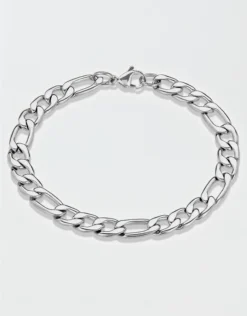 West Coast Jewelry Stainless Steel 8mm Figaro Chain Bracelet