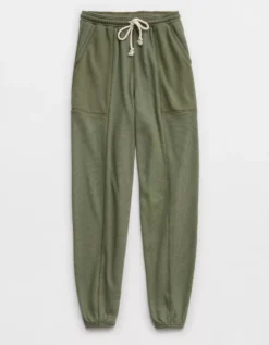 Aerie High Waisted Textured Jogger 5 Aerie High Waisted Textured Jogger -Soft Leaf 0701 8197 331 f