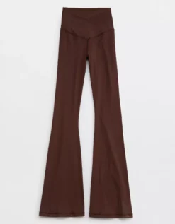 OFFLINE By Aerie Real Me High Waisted Crossover Flare Legging -Soft Leaf 0702 5230 297 f