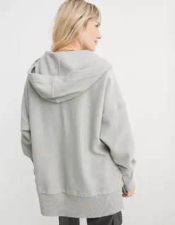 Aerie Textured Henley Hoodie -Soft Leaf 0743 3149 091 ob