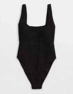 Aerie Lurex Crinkle Babewatch One Piece Swimsuit -Soft Leaf 0751 4777 073 f