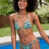 Aerie Leopard String Triangle Bikini Top