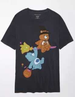 AE Oversized Halloween Care Bears Graphic Tee -Soft Leaf 1095 9009 001 f