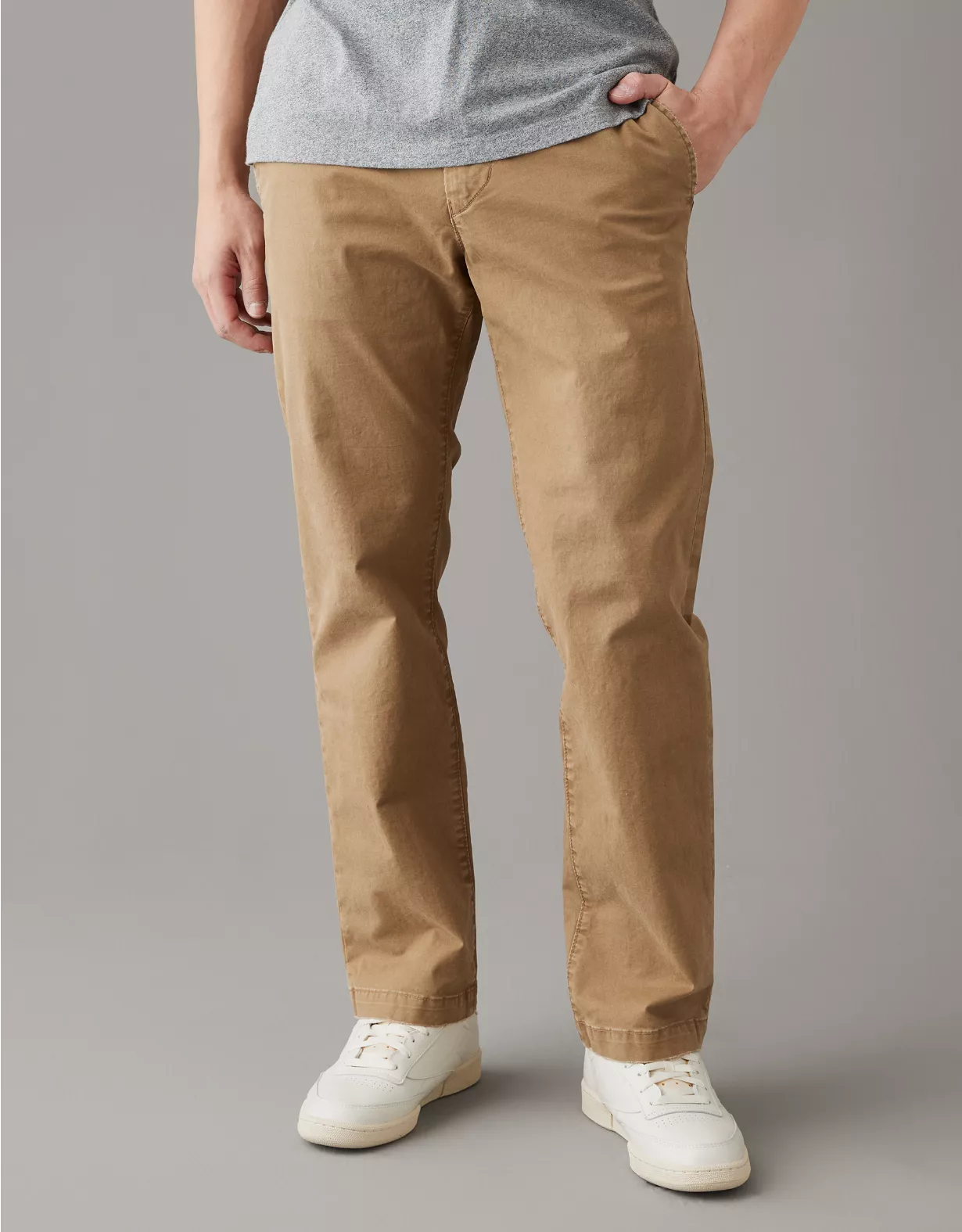 AE Flex Bootcut Lived-In Khaki Pant 1 AE Flex Bootcut Lived-In Khaki Pant