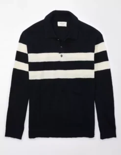 AE Super Soft Long-Sleeve Sweater Polo Shirt 5 AE Super Soft Long-Sleeve Sweater Polo Shirt -Soft Leaf 1149 1830 410 f