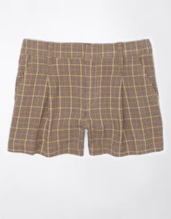 AE High-Waisted Plaid Baggy Trouser Short