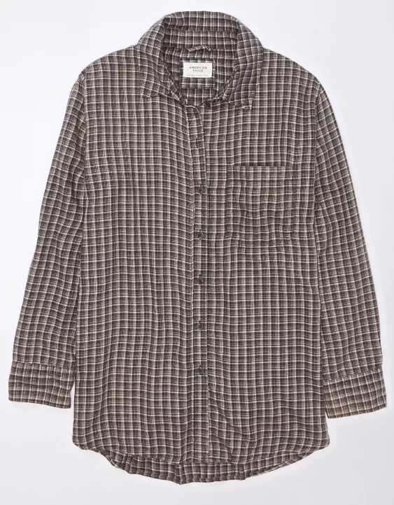 AE Oversized Plaid Flannel Shirt 3 AE Oversized Plaid Flannel Shirt - Image 3