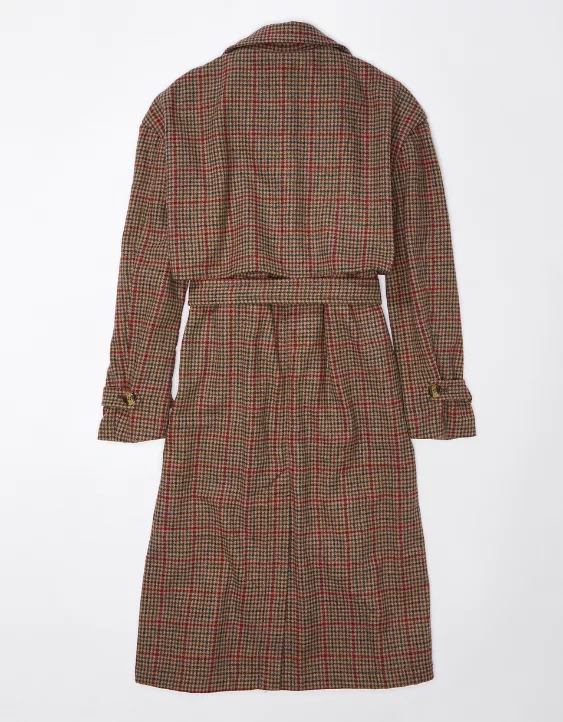 AE Plaid Trench Coat 3 AE Plaid Trench Coat - Image 3