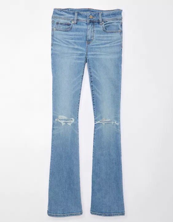 AE Stretch Low-Rise Ripped Kick Bootcut Jean 3 AE Stretch Low-Rise Ripped Kick Bootcut Jean - Image 3