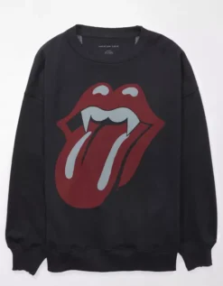 AE Oversized Halloween Rolling Stones Graphic Sweatshirt 5 AE Oversized Halloween Rolling Stones Graphic Sweatshirt -Soft Leaf 1457 2021 167 f