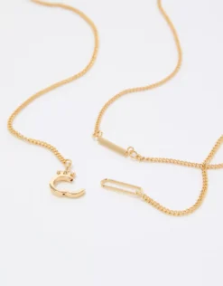 Aerie Lock Chain Necklace Pack -Soft Leaf 1498 8602 709 b