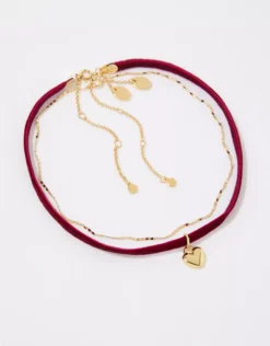 Aerie Velvet Heart Choker Pack
