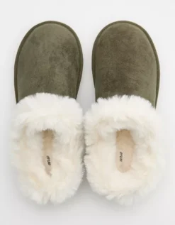 Aerie Fur Scruff Slippers -Soft Leaf 1499 8622 324 b